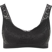 Yours Women's Seamfree Lace Bralette in Black | Size: 18-20