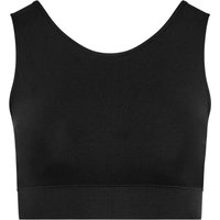 Yours Women's Seamless Longline Padded Bralette Top in Black | Size: 26-28
