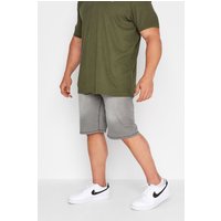 BadRhino Men's Denim Distressed Shorts in Grey | Size: 56R