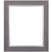 Frames & Mirrors 4U Scandi Limed White Picture Photo Frame A4 in Mid Grey