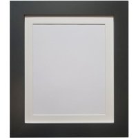Frames & Mirrors 4U Metro Black Frame with Ivory Mount for Image Size A5