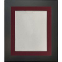 Frames & Mirrors 4U Metro Black Frame with Red Mount 40 x 50CM Image Size 16 x 12 Inch | Size: 40 x 50 cm