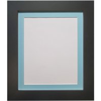 Frames & Mirrors 4U Metro Black Frame with Blue Mount for Image Size 6 x 4 Inch