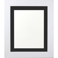 Frames & Mirrors 4U Metro White Frame with Black Mount A4 Image Size 10 x 6