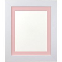 Frames & Mirrors 4U Metro White Frame with Pink Mount for Image Size 50 x 40 CM
