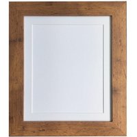 Frames & Mirrors 4U Metro Vintage Wood Frame with White Mount 40 x 50CM Image Size A3 in Walnut | Size: 40 x 50 cm