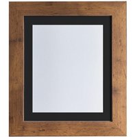 Frames & Mirrors 4U Metro Vintage Wood Frame with Black Mount for Image Size A2 in Walnut