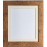 Frames & Mirrors 4U Metro Vintage Wood Frame with Ivory Mount for Image Size 24 x 18 Inch in Walnut