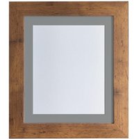 Frames & Mirrors 4U Metro Vintage Wood Frame with Dark Grey Mount for Image Size A3 in Walnut