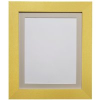 Frames & Mirrors 4U Metro Gold Frame with Light Grey Mount for Image Size 6 x 4 Inch