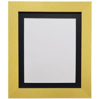 Frames & Mirrors 4U Metro Gold Frame with Black Mount for Image Size 30 x 20 Inch