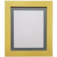 Frames & Mirrors 4U Metro Gold Frame with Dark Grey Mount for Image Size 45 x 30 CM