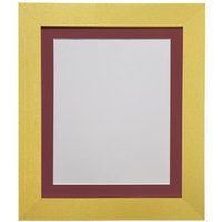 Frames & Mirrors 4U Metro Gold Frame with Red Mount for Image Size 4 x 3 Inch