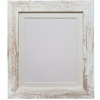 Frames & Mirrors 4U Metro Distressed White Frame with Ivory Mount A4 Image Size 9 x 6