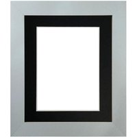Frames & Mirrors 4U Metro Light Grey Frame with Black Mount 40 x 50CM Image Size 16 x 12 Inch | Size: 40 x 50 cm