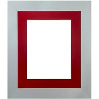Frames & Mirrors 4U Metro Light Grey Frame with Red Mount for Image Size 30 x 20 Inch