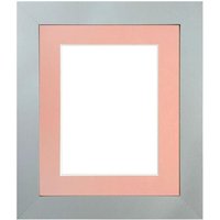 Frames & Mirrors 4U Metro Light Grey Frame with Pink Mount 50 x 70CM Image Size A2 | Size: 50 x 70 cm