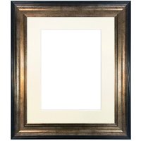 Frames & Mirrors 4U Scandi Black & Gold Frame with Ivory Mount for Image Size 50 x 40 CM