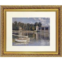 Frames & Mirrors 4U Nautical Mounted & Framed Print in Gold Dahlia Frame 22 x 18 Inch | Size: W22" x H18"