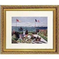 Frames & Mirrors 4U Nautical Three Mounted & Framed Print in Gold Dahlia Frame 14 x 12 Inch | Size: W14" x H12"
