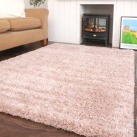 Blush Pink Super Soft Shaggy Rug Pink cm x 290 cm