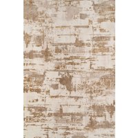 Contemporary Abstract Soft Pile Area Rug Taupe Living Room Décor cm x 150 cm