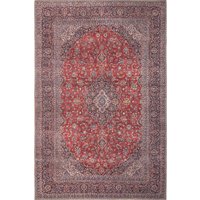 Kukoon Red Navy Blue Persian Style Non Slip Washable Low Pile Rug | Size: 120 cm x 170 cm