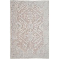 Neutral Medallion Non Slip Washable Low Pile Rug cm x 170 cm
