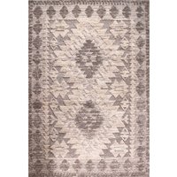 Cream Geometric Loop & Tufted Shaggy Rug Mid cm x 150 cm