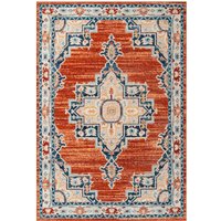 Terracotta Traditional Medalion Living Area Rug cm x 150 cm