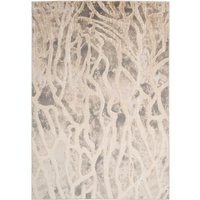 Kukoon Greige Metallic Marble Coral Reef Textured Lustre Sheen Rug in Silver | Size: 160 cm x 230 cm