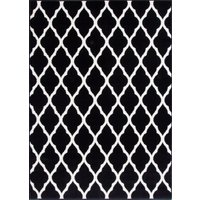 White Classic Trellis Living Area Rug cm x 230 cm