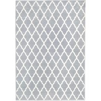 Grey Classic Trellis Living Area Rug cm x 170 cm