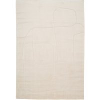 Cream Minimalist Design Plush Pile Area Rug Light cm x 150 cm