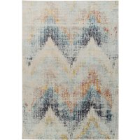 Faded Beige Chevron Design Vintage Distressed Living Room Area Rug cm x 170 cm
