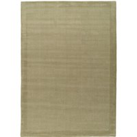 Natural Wool Plush Pile Sage Green Area Rug cm x 280 cm