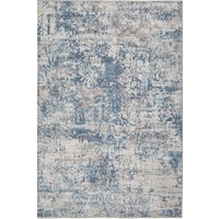 Distressed Abstract Rugs Non Slip & Washable Cobalt cm x 170 cm