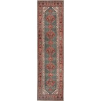 Terracotta Traditonal Distressed Hallway Runner Rug Non Slip & Washable cm x 300 cm