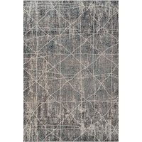 Slate Distressed Low Pile Area Rug cm x 150 cm