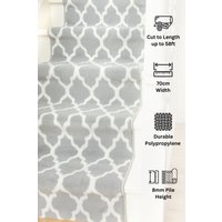 Trellis Cut to Measure Stair Carpet Runner Rug 70cm Wide cm x 1680 cm