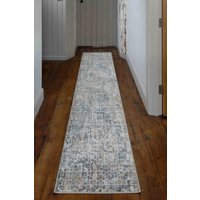 Runner Rug Grey Abstract Mosaic Pattern Long Hallway Rugs cm x 240 cm