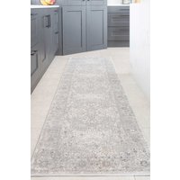 Runner Rug Multicolour Distressed Bordered Long Hallway Rugs cm x 240 cm