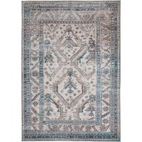 Beige Traditional Bordered Medallion Washable Living Room Area Rug cm x 290 cm