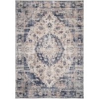 Beige Distressed Vintage Medallion Washable Living Room Area Rug cm x 290 cm