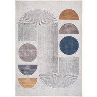 Cream Modern Abstract Wabi Sabi Washable Living Room Area Rug cm x 290 cm