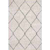 Kukoon Beige Grey Trellis Modern Abstract Washable Living Room Area Rug | Size: 60 cm x 240 cm