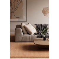 Natural Wool Plush Deep Pile Area Rug Beige Grey Beige cm x 230 cm