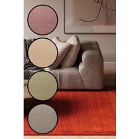 Large Natural Wool Plush Deep Pile Living Room Are Rug Grey Green Beige 190cm x 280cm Grey cm x 280 cm