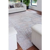 Vintage Distressed Washable Flatweave Pile Living Room Area Rug cm x 330 cm