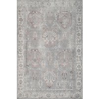 Kukoon 80x150cm Grey Vintage Washable Indoor Doormat Front Door Entrance Rug | Size: 80 cm x 150 cm
